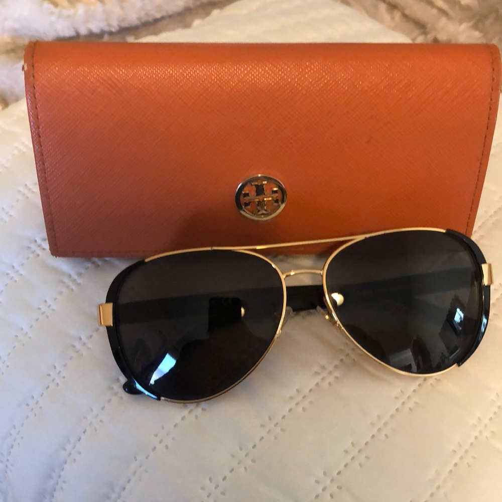 Tory Burch sunglasses and Tory Burch sunglass case